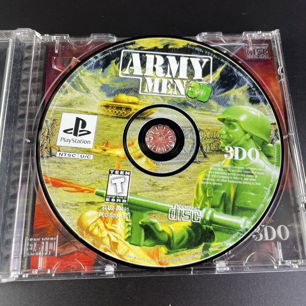 Sony PlayStation Video Game Lot of 4 Army Men 3D Tiger Woods NFL GameDay PS1